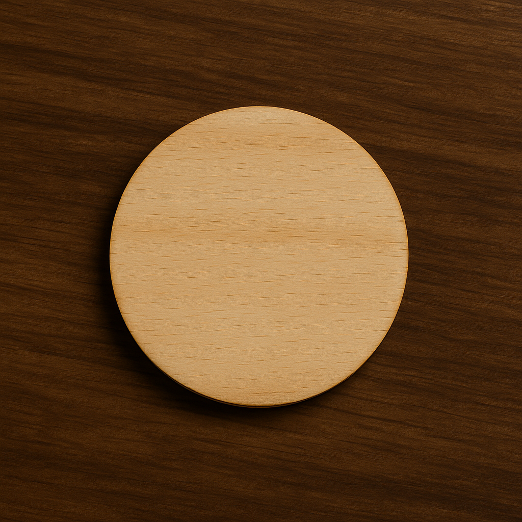 Personalised Circle Wooden Coaster