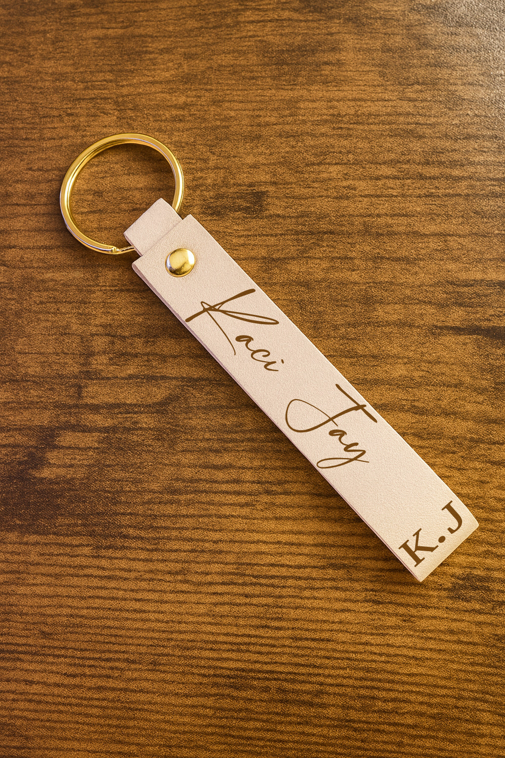 The Luxe Faux Leather Keyring