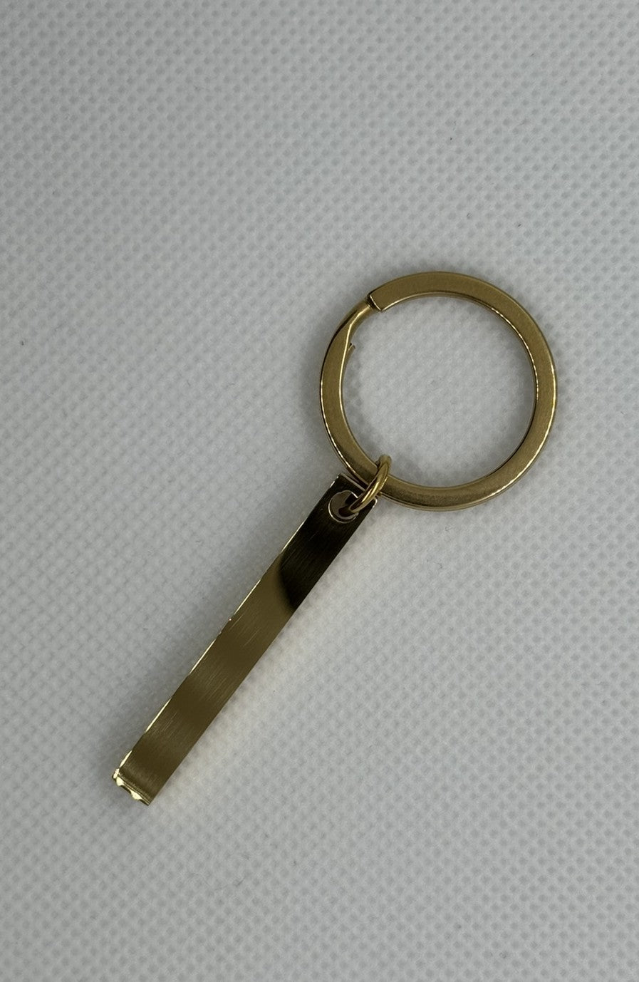 Personalised Metal Rectangle Bar Keyring