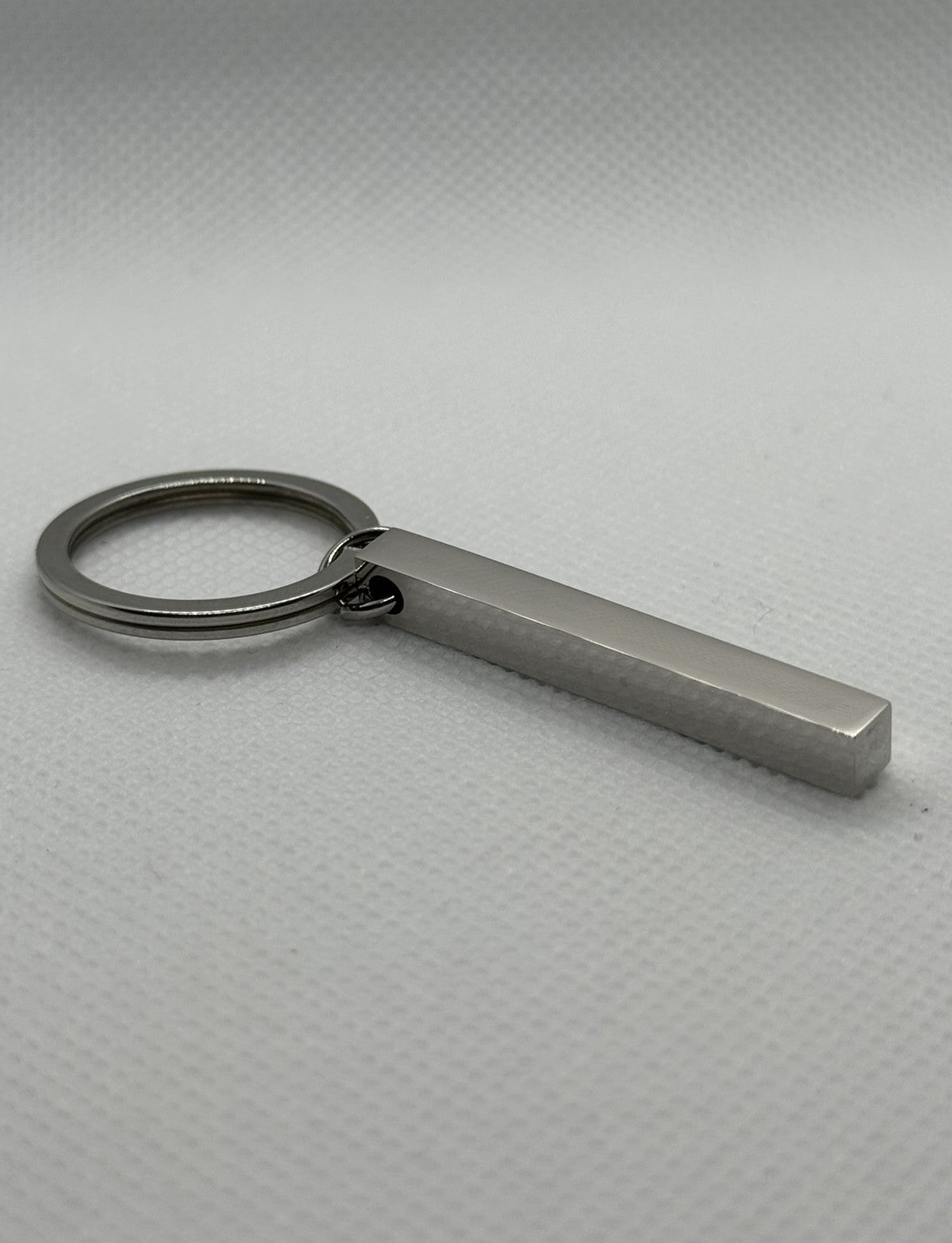 Personalised Metal Rectangle Bar Keyring