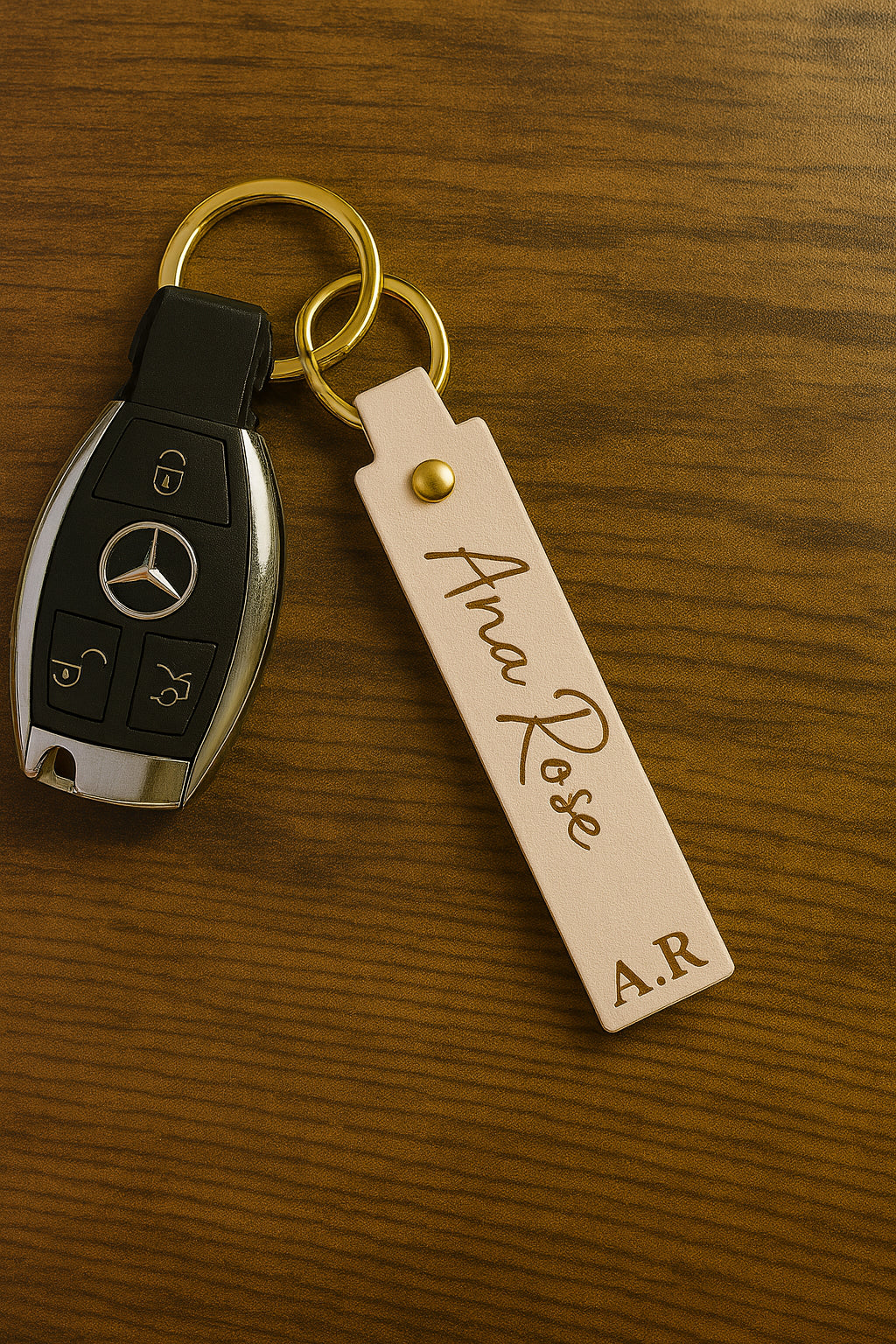The Luxe Faux Leather Keyring