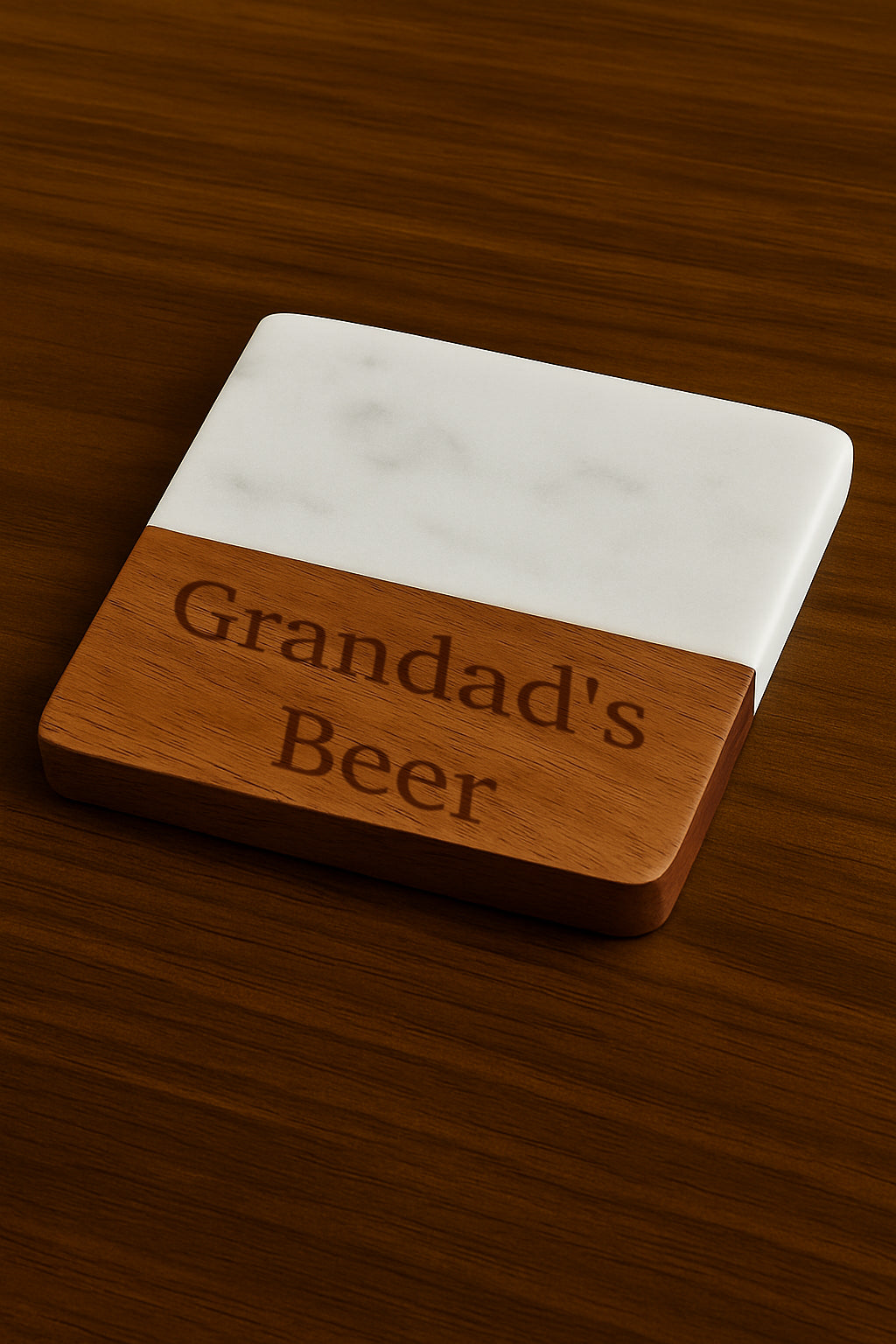 Square Mable & Wood Coaster