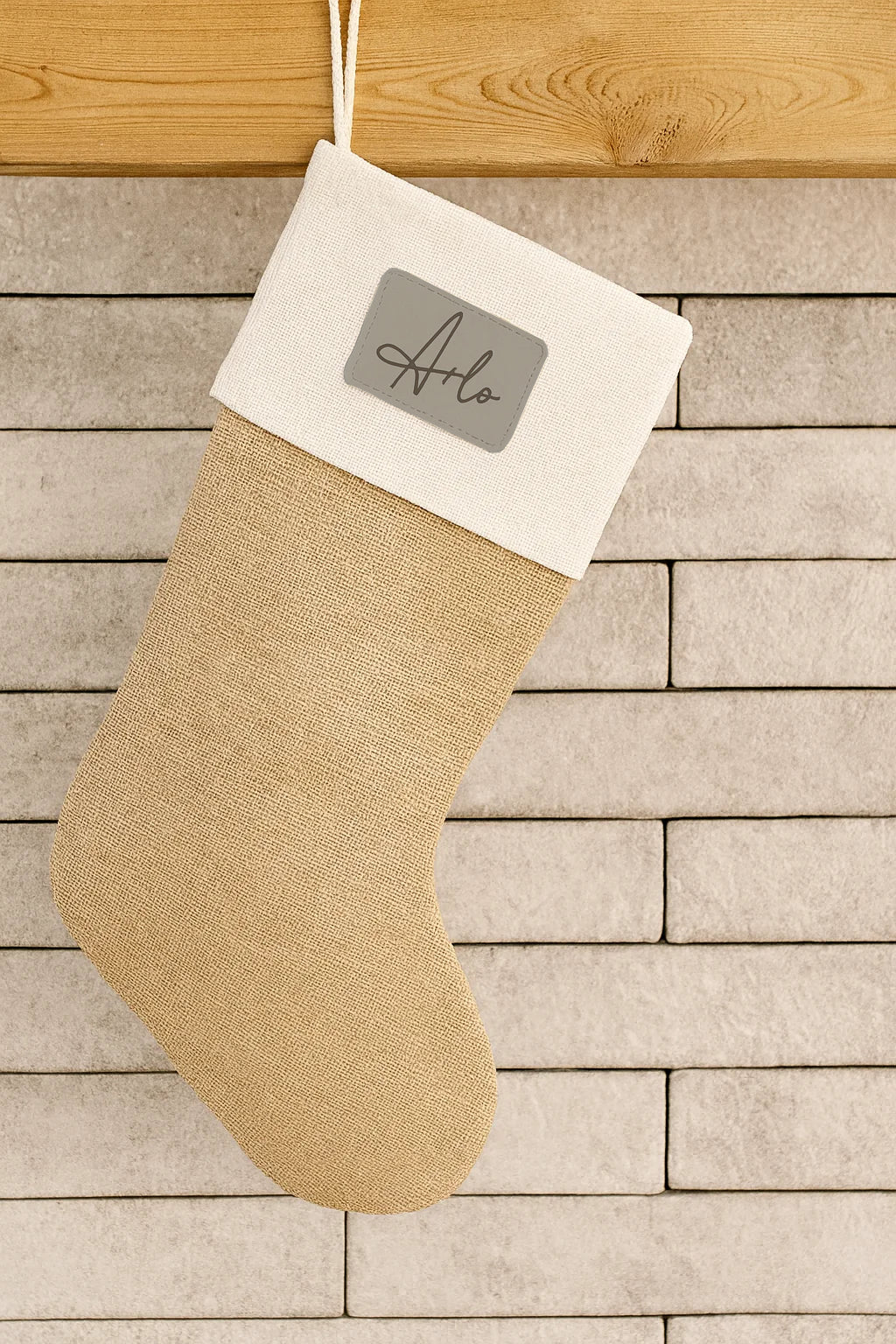 Personalised Hessian Christmas Stocking